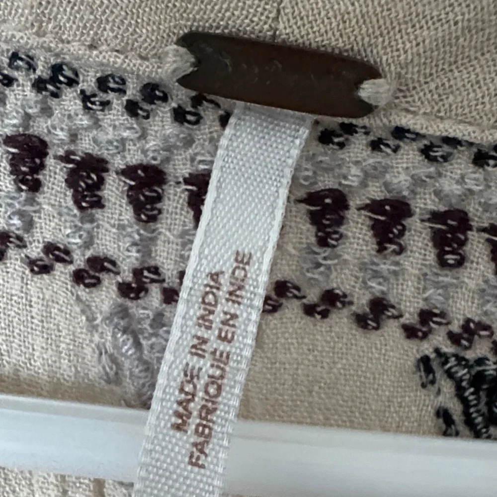 Free People Beige Dress with Black Embroidery - Picture 2 of 7